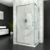 ELEGANT 800 X 700 Mm Sliding Corner Entry Shower Enclosure Door Cubicle