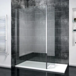 ELEGANT 700mm Wet Room Shower Screen Panel 8mm Easy Clean Glass Walk In Shower Enclosure With 300mm Flipper Panel 8 ELEGANT 700mm Wet Room Shower Screen Panel 8mm Easy Clean Glass Walk In Shower Enclosure With 300mm Flipper Panel -Bathroom Supplies Store 16497405 2