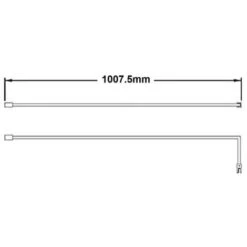 Hudson Reed Chrome 1000mm Square Shower Screen Support Bar - FIX023 -Bathroom Supplies Store 16902319 4