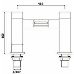 Ozone Contemporary Bridge Chrome Waterfall Bath Filler Tap -Bathroom Supplies Store 16934355 4
