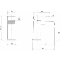 Modern Taps Basin Bathroom Sink Mono Mixer Waterfall Tap Lever Black Finish -Bathroom Supplies Store 16938610 5