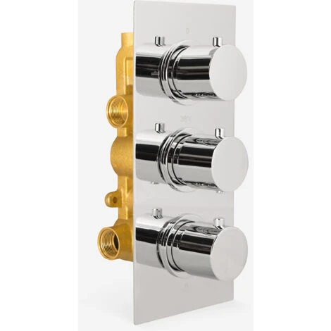 Wilden 3 Dial 3 Outlet Concealed Thermostatic Shower Round Valve 3 Wilden 3 Dial 3 Outlet Concealed Thermostatic Shower Round Valve