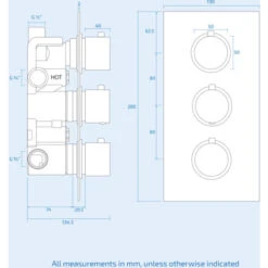Wilden 3 Dial 3 Outlet Concealed Thermostatic Shower Round Valve 11 Wilden 3 Dial 3 Outlet Concealed Thermostatic Shower Round Valve -Bathroom Supplies Store 16944785 5