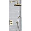 Milano Elizabeth - Traditional 2 Outlet Twin Diverter Thermostatic Mixer Shower Valve With Hand Shower Handset And Round Rainfall Shower Head - Brushed Gold 1 Milano Elizabeth - Traditional 2 Outlet Twin Diverter Thermostatic Mixer Shower Valve With Hand Shower Handset And Round Rainfall Shower Head - Brushed Gold -Bathroom Supplies Store 17034838 1