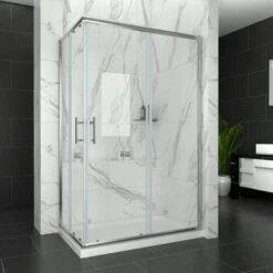 ELEGANT Sliding Corner Entry 1200 X 700 Mm Shower Enclosure 6mm Extra Toughened Safety Glass Sliding Cubicle Door