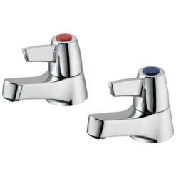 Armitage Shanks Sandringham 21 Lever Head Basin Taps Pair - Chrome