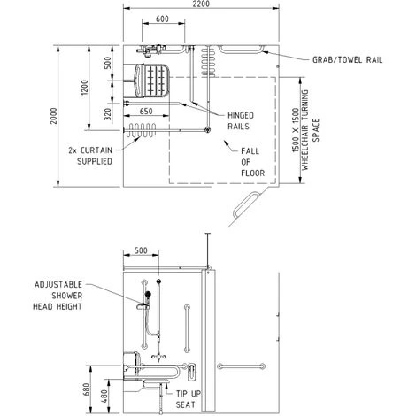 Nymas NymaPRO Doc M Shower Pack White With Exposed Valves And Dark Grey Rails 4 Nymas NymaPRO Doc M Shower Pack White With Exposed Valves And Dark Grey Rails - Image 2