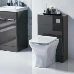 Orbit Eve Back To Wall WC Toilet Unit 500mm Wide - White Gloss -Bathroom Supplies Store 17493559 5