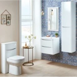 Orbit Contour Back To Wall WC Unit 500mm Wide - Gloss White -Bathroom Supplies Store 17493603 5
