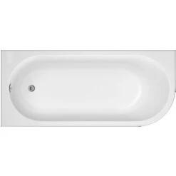 Trojan J Shaped Single Ended Bath 1700mm X 750mm Left Handed - No Tap Hole -Bathroom Supplies Store 17503193 3