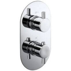 Verona Evoke Concealed Thermostatic Shower Valve Dual Handle - Chrome