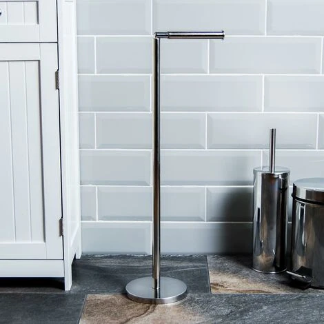 Folding Toilet Roll Holder Tissue Paper Storage, Silver 6 Folding Toilet Roll Holder Tissue Paper Storage, Silver - Image 4