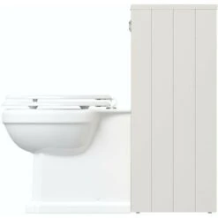 Orchard Dulwich Stone Ivory Back To Wall Unit And Traditional Toilet With White Wooden Seat -Bathroom Supplies Store 17787528 4