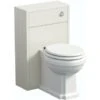 Orchard Dulwich Stone Ivory Slimline Back To Wall Unit And Traditional Toilet With White Wooden Seat -Bathroom Supplies Store 17787534 1