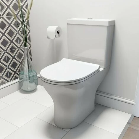 Orchard Derwent Round Compact Close Coupled Toilet With Luxury Slim Soft Close Seat 4 Orchard Derwent Round Compact Close Coupled Toilet With Luxury Slim Soft Close Seat - Image 2