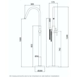 Mode Spencer Freestanding Bath Shower Mixer Tap 9 Mode Spencer Freestanding Bath Shower Mixer Tap -Bathroom Supplies Store 17791125 3