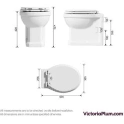 The Bath Co. Camberley Back To Wall Toilet With White Wooden Seat -Bathroom Supplies Store 17791543 3