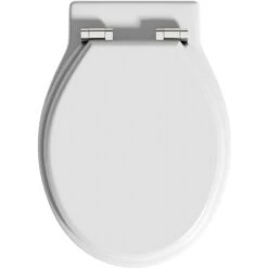 The Bath Co. Camberley Back To Wall Toilet With White Wooden Seat -Bathroom Supplies Store 17791543 5