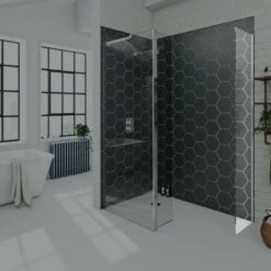 Mode 8mm Wet Room Glass Panel 400mm -Bathroom Supplies Store 17794570 2