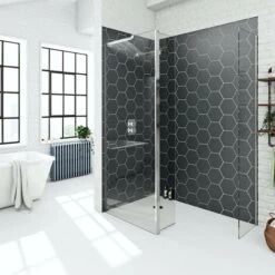 Mode 8mm Wet Room Glass Panel 400mm -Bathroom Supplies Store 17794570 5