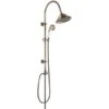 Retro Shower Column Wallmounted Rainfall + Handshower Antique Brass Finishing -Bathroom Supplies Store 17887353 1