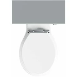 Orchard Dulwich Stone Grey Slimline Back To Wall Unit And Traditional Toilet With White Wooden Seat -Bathroom Supplies Store 17897372 4