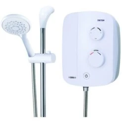 Triton Silent Thermostatic Electric Power Shower Bathroom White Chrome TAS2000SR -Bathroom Supplies Store 18204018 4