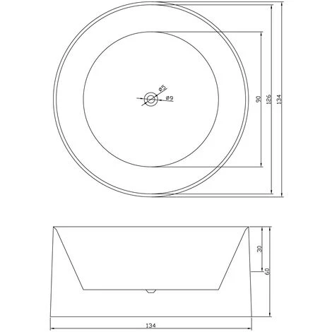 SIMBA FREESTANDING BATHTUB MODERN DESIGN BATH TUB Crystal Diameter 134 Cm NEW 6 SIMBA FREESTANDING BATHTUB MODERN DESIGN BATH TUB Crystal Diameter 134 Cm NEW - Image 4