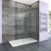 ELEGANT 1200mm Frameless Wet Room Shower Screen Panel 8mm Easy Clean Glass Walk In Shower Enclosure With Support Bar -Bathroom Supplies Store 18459093 1