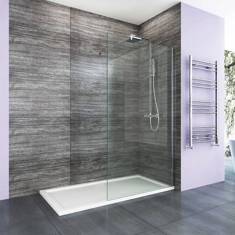 ELEGANT 1200mm Frameless Wet Room Shower Screen Panel 8mm Easy Clean Glass Walk In Shower Enclosure With Support Bar 3 ELEGANT 1200mm Frameless Wet Room Shower Screen Panel 8mm Easy Clean Glass Walk In Shower Enclosure With Support Bar