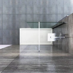 ELEGANT 1200mm Frameless Wet Room Shower Screen Panel 8mm Easy Clean Glass Walk In Shower Enclosure With Support Bar 8 ELEGANT 1200mm Frameless Wet Room Shower Screen Panel 8mm Easy Clean Glass Walk In Shower Enclosure With Support Bar -Bathroom Supplies Store 18459093 2