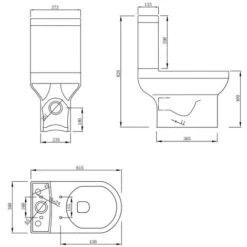 Orchard Eden Close Coupled Toilet With Soft Close Toilet Seat -Bathroom Supplies Store 18669865 3