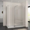 ELEGANT 1200 X 800 Mm Walk In Wetroom Shower Enclosure Panel With Stone Tray And 300mm Flipper Panel -Bathroom Supplies Store 18982330 1