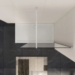 ELEGANT 900mm Walk In Wetroom Shower Enclosure 8mm Easy Clean Glass Frameless Shower Screen Panel -Bathroom Supplies Store 19231663 2