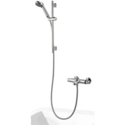 Aqualisa Midas 100 Thermo Bar Shower Mixer Tap With Adjustable Kit - Chrome -Bathroom Supplies Store 19452976 3