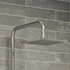 Thermostatic Mixer Shower Set Square Chrome Twin Head Exposed -Bathroom Supplies Store 19847708 4