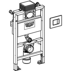 GROHE 38773000 Frame Rapid Sl 3 - 1 Set Wall Hung Toilet 0.82 M Dual Flush Plate -Bathroom Supplies Store 20330069 3