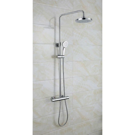 Round Thermostatic Cool Touch Chrome Plated Full Shower Kit 4 Round Thermostatic Cool Touch Chrome Plated Full Shower Kit - Image 2