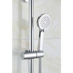 Round Thermostatic Cool Touch Chrome Plated Full Shower Kit 9 Round Thermostatic Cool Touch Chrome Plated Full Shower Kit -Bathroom Supplies Store 22297828 3