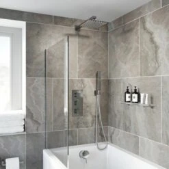 Thermostatic Square Concealed Shower Wall Mounted Handset Heads Bath Filler
