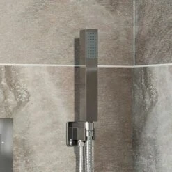 Thermostatic Square Concealed Shower Wall Mounted Handset Heads Bath Filler -Bathroom Supplies Store 22764709 5