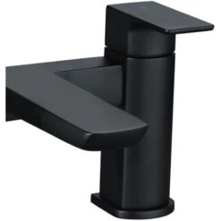 Astra Contemporary Matte Black Bridge Deck Mounted Bath Filler Tap -Bathroom Supplies Store 22800764 4