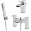 Modern Bathroom Square Chrome Basin Sink Mixer Bath Shower Head Mixer Tap Set -Bathroom Supplies Store 23631926 1