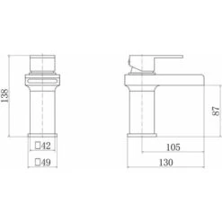 Modern Bathroom Square Chrome Basin Sink Mixer Bath Shower Head Mixer Tap Set -Bathroom Supplies Store 23631926 4