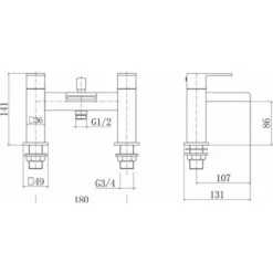 Modern Bathroom Square Chrome Basin Sink Mixer Bath Shower Head Mixer Tap Set -Bathroom Supplies Store 23631926 5