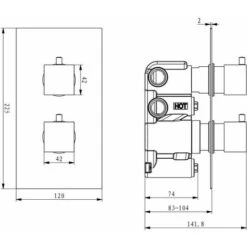 Thermostatic Concealed Square Shower Ceiling Mounted And Handset Shower Heads -Bathroom Supplies Store 23632042 5