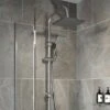 Bathroom Shower Kit Adjust Riser Rail Hose Twin Shower Heads Chrome Square Set 2 Bathroom Shower Kit Adjust Riser Rail Hose Twin Shower Heads Chrome Square Set -Bathroom Supplies Store 23636672 1