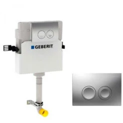 Geberit Delta 450mm H Concealed Toilet Cistern With Delta 21 Dual Flush Plate