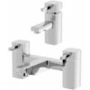 Bath Filler Chrome Spout Hot Basin Sink Lever Mixer Tap Mixer Taps Square Set -Bathroom Supplies Store 23851937 1
