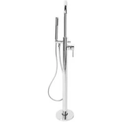 NRG Free Standing Bath Shower Mixer Tap Floor Standing Bathroom Filler Kit Chrome -Bathroom Supplies Store 23986219 5
